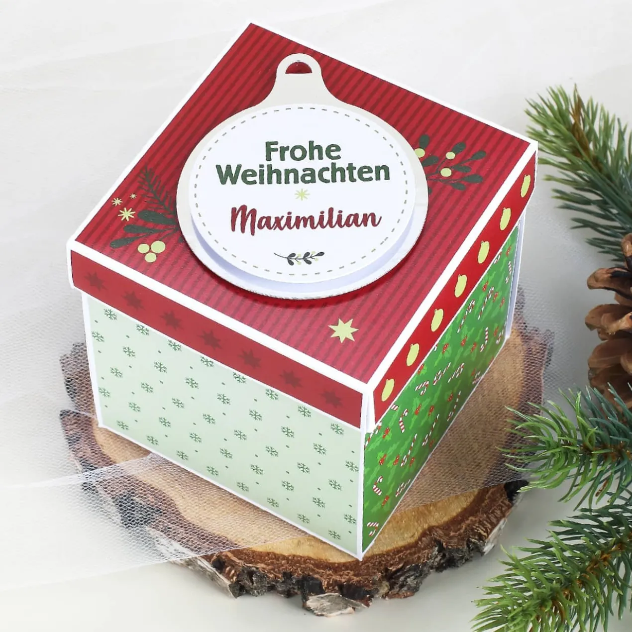 Geschenkbox zu Weihnachten - Verpackung für Geld und Gutscheine