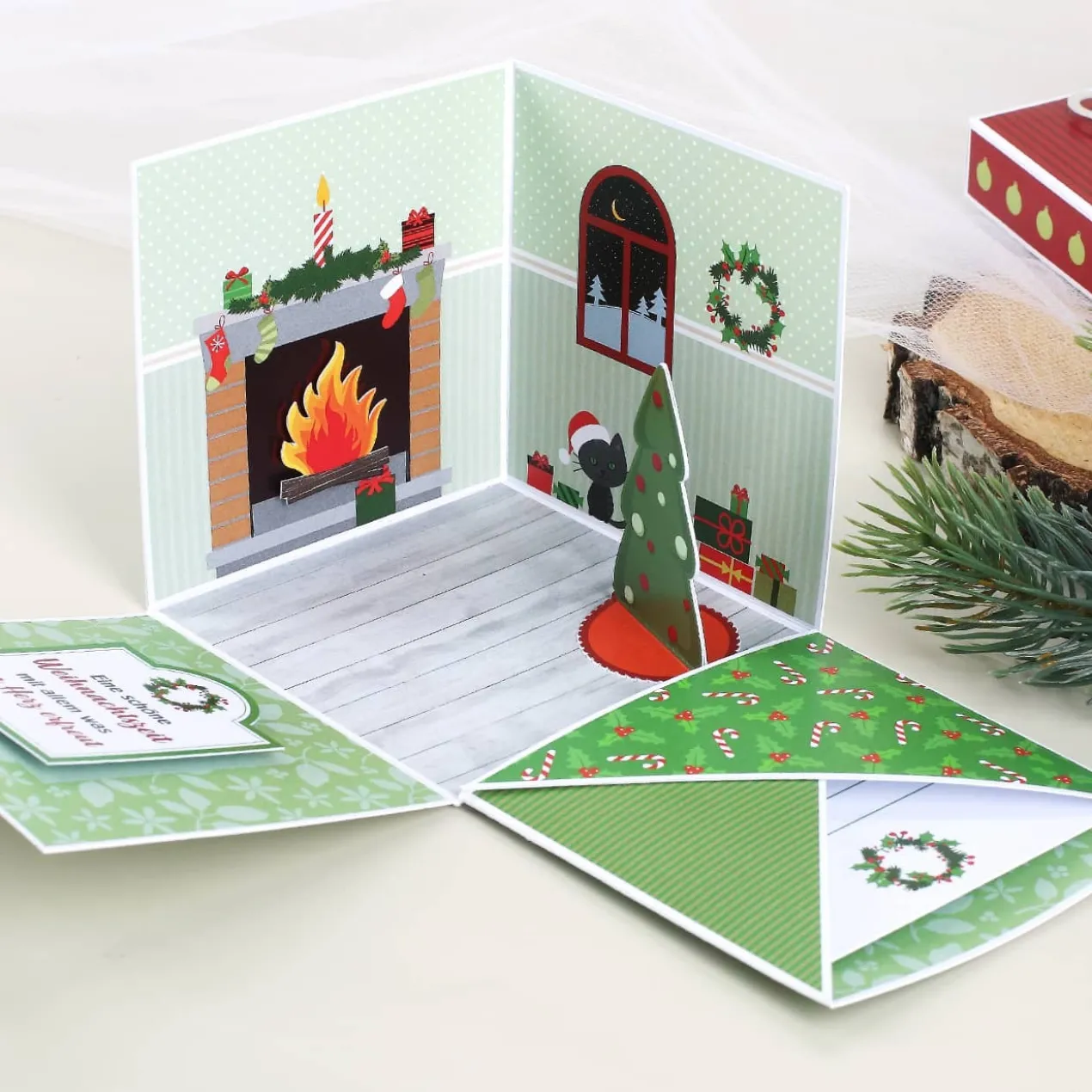 Geschenkbox zu Weihnachten - Verpackung für Geld und Gutscheine