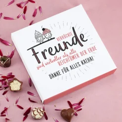 Geschenk für verrückte Freunde - Pralinen mit Wunschtext, 100g Lindt Mini-Pralinés