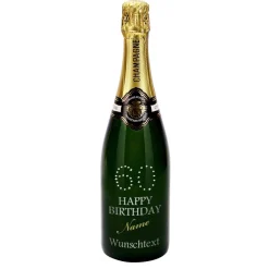 Geschenkidee zum 60. Geburtstag Champagner mit Gravur