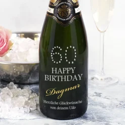 Geschenkidee zum 60. Geburtstag Champagner mit Gravur