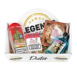Geschenkkorb - Legende im Ruhestand - mit witziger Füllung