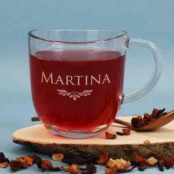 Geschenkkorb "Merry Christmas" mit Glühwein, Stollen und graviertem Glas