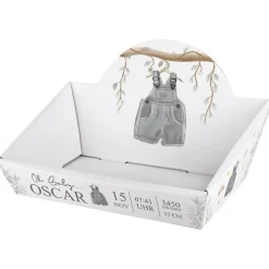 Geschenkkorb mit Aufdruck als Geschenk zur Geburt
