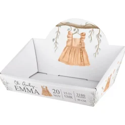 Geschenkkorb mit Aufdruck als Geschenk zur Geburt