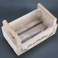 Geschenkkorb & Pflanzkorb zur Hochzeit | Personalisierter Korb aus Holz als Hochzeitsgeschenk | Eukalyptus