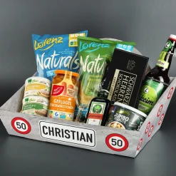 Geschenkkorb zum Geburtstag - Verkehrszeichen - mit verschiedenen Füllungen