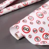 Geschenkpapier mit Verkehrsschildern zum 60. Geburtstag