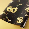 Geschenkpapier zum 60. Geburtstag schwarz/gold