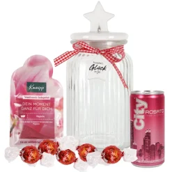 Geschenkset für Frauen - Glück im Glas - in 2 verschiedenen Größen