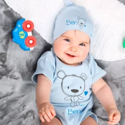 Geschenkset für Jungs zur Geburt mit Teddymotiv