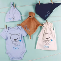 Geschenkset für Jungs zur Geburt mit Teddymotiv