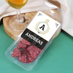 Geschenkset mit Bierglas, Bier und Snack