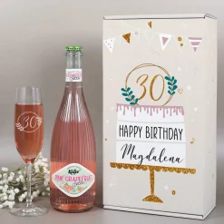 Geschenkset zum Geburtstag mit Tortenmotiv