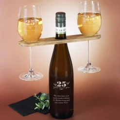 Geschenkset zum Hochzeitstag mit Namen, Wunschtext; Jubiläum