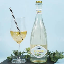 Geschenkset zum Muttertag mit Fruchtsecco, Glas und Geschenkverpackung