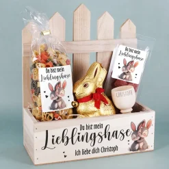 Geschenkset zu Ostern - Du bist mein Lieblingshase - mit leckerem Inhalt