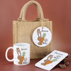 Geschenkset zu Ostern - Ich mag dich volle Möhre - mit Tasse und Schokolade