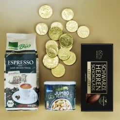 Geschenkset zu Ostern in großer Glasdose mit süßem Kükenanhänger