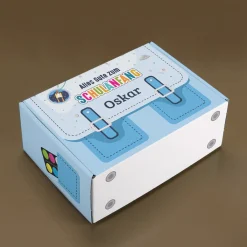 Geschenkset zur Einschulung mit Raumschiff-Motiv und Name