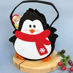 Geschenktasche aus Filz zu Weinachten mit verschiedenen Motiven und Tragegriff