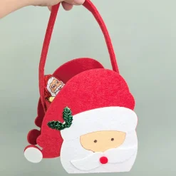 Geschenktasche aus Filz zu Weinachten mit verschiedenen Motiven und Tragegriff