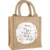 Geschenktasche aus Jute personalisierbar mit Name | Wie schön, dass es dich gibt