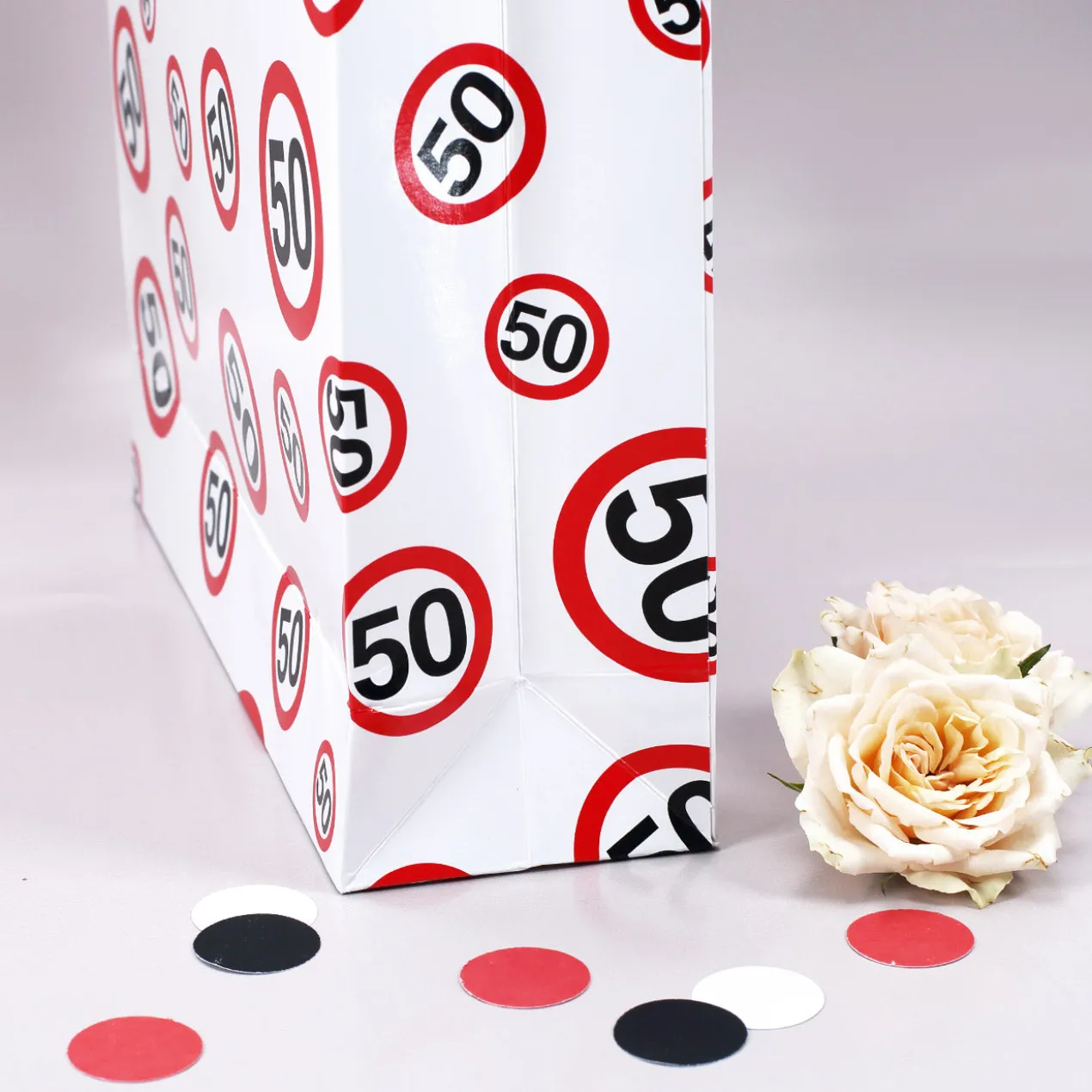 Geschenk-Tasche Verkehrszeichen 50