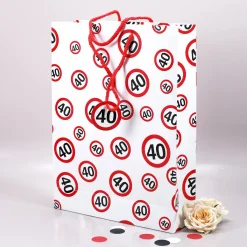 Geschenk-Tasche Verkehrszeichen 40