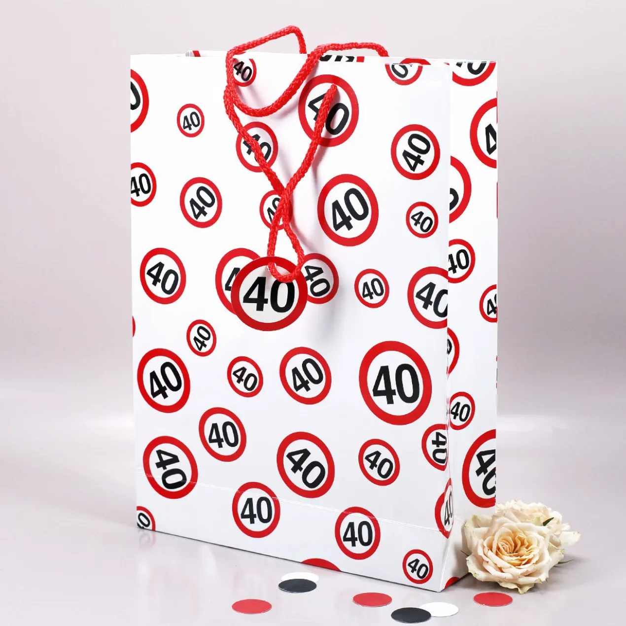 Geschenk-Tasche Verkehrszeichen 40