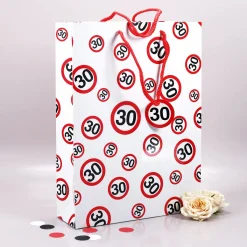 Geschenk-Tasche Verkehrszeichen 30