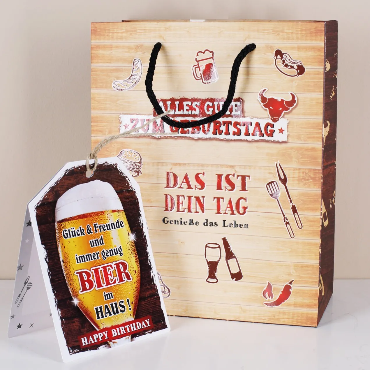 Geschenktasche zum Geburtstag für Männer - Bier