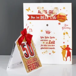 Geschenktasche zum 50. - Lass dich feiern
