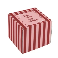 Geschenkverpackung zum Muttertag mit Spruch - hab dich lieb Mama | Box für Tassen & kleine Geschenke
