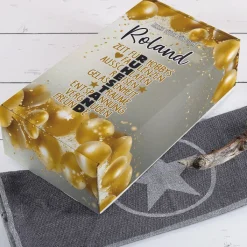 Geschenkverpackung zum Ruhestand mit Name personalisiert