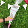 Geschwistertüte mit Häschenmotiv und Name