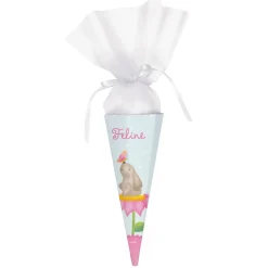 Geschwistertüte mit Häschenmotiv und Name