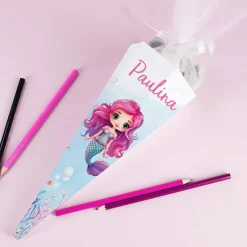 Geschwistertüte mit Meerjungfrau und Name