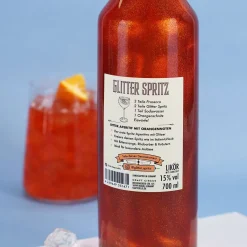 Gib Deinem Leben mehr Glitzer - Glitter Spritz Geschenkset mit personalisiertem Weinglas