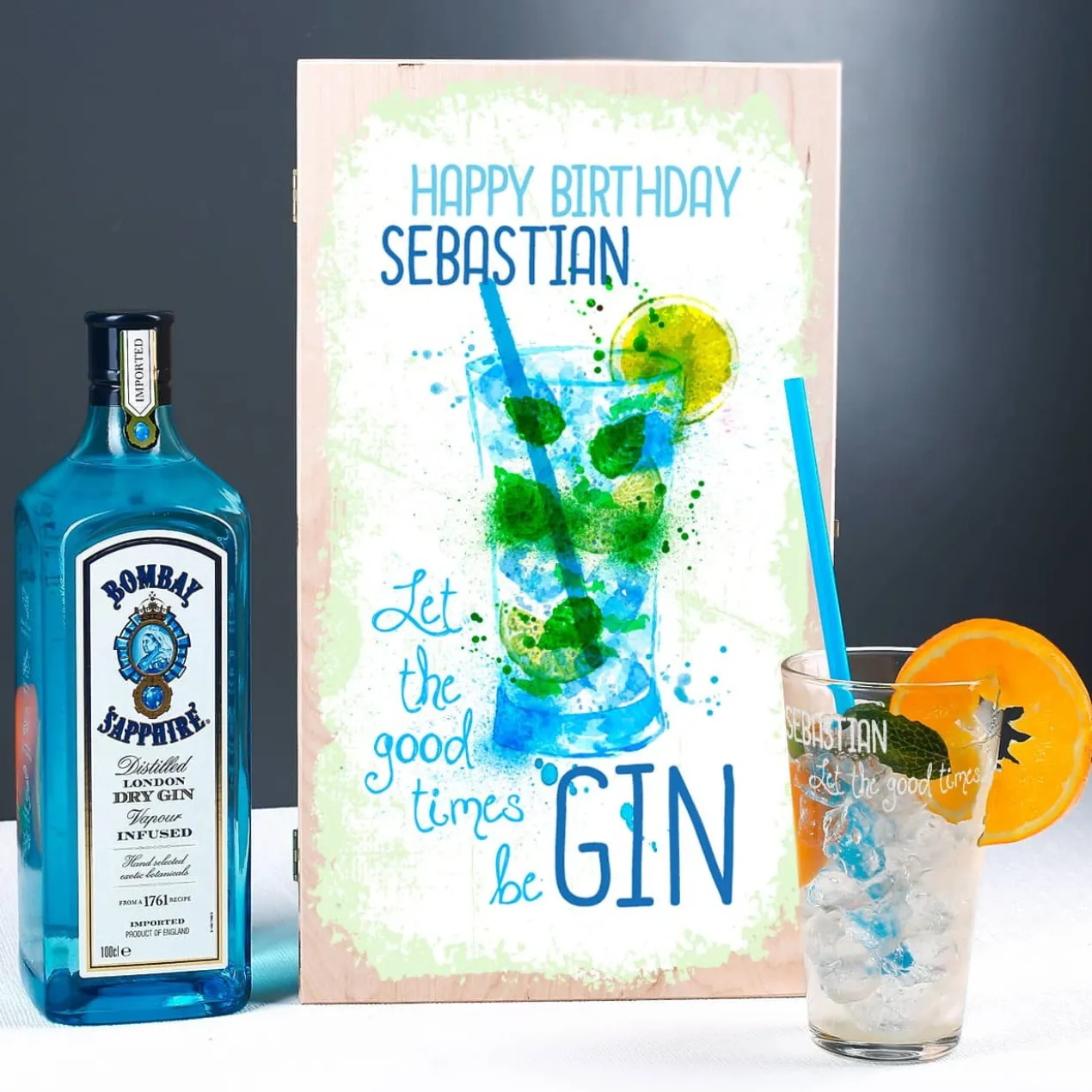 Gin Präsent zum Geburtstag - Let the good times beGIN