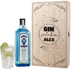 Gin salabim - Gin Geschenkset mit Bombay Gin und Glas