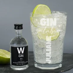 Gin salabim - kleines Gin Geschenkset mit Ihrem Wunschnamen