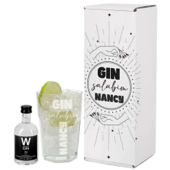 Gin salabim - kleines Gin Geschenkset mit Ihrem Wunschnamen