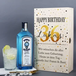 Gin-Set zum Geburtstag mit Bombay Ginflasche