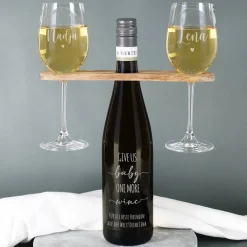 Give us Baby one more wine - personalisiertes Weinset mit Gravur