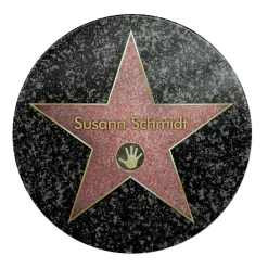 Glasbrettchen mit eigenem Walk of Fame Stern