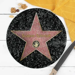 Glasbrettchen mit eigenem Walk of Fame Stern