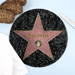 Glasbrettchen mit eigenem Walk of Fame Stern