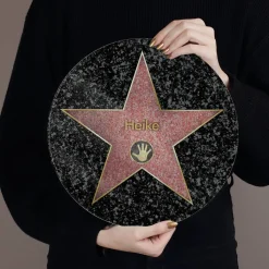 Glasbrettchen mit eigenem Walk of Fame Stern