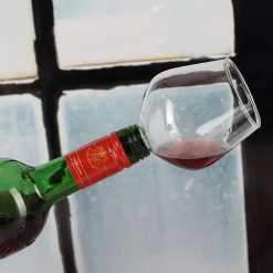 Glas-Flaschenaufsatz Weinglas